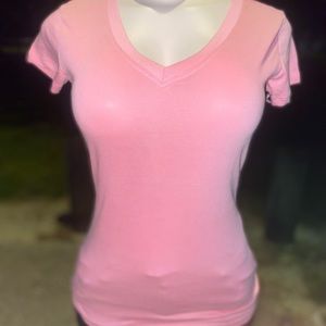 SOUTH POLE PINK WOMEN AND GIRLS VEE NECK SHIRT